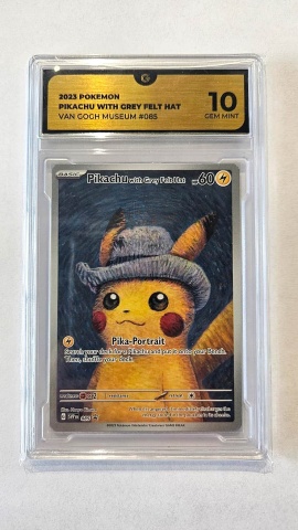 Pikachu With Grey Felt Hat #085 — GG 10 GEM MINT (Van Gogh Museum Promo, 2023)