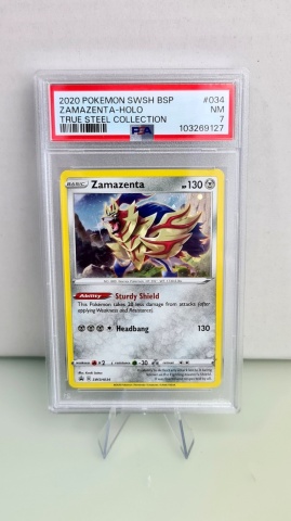 Zamazenta Holo #SWSH034 PSA 7 Near Mint Holo Promo (engleză) - Img 3