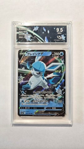 Glaceon V RR #024/069 — COLLECT AURA 9.5 MINT+ (Japanese Eevee Heroes, s6a, 2021)