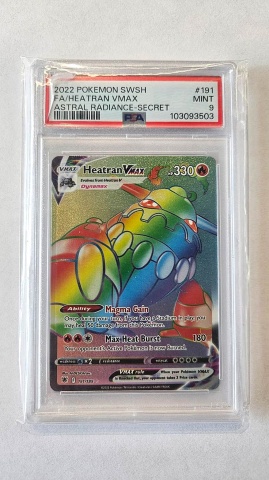 Heatran VMAX #191/189 Rainbow Rare Secret — PSA 9 MINT (Sword & Shield Astral Radiance, 2022)