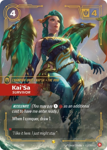 Kai'Sa – Survivor #039a/298 (Alternate Art) – Riftbound Origins TCG (OGN) – Showcase