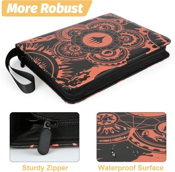 TCG Binder - Premium 720 Double PU - Magic The Gathering-Inspired Orange - Five Mana Design! (720 cărți) - Img 3