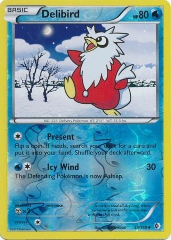 Delibird #38/149 Reverse Holo CGC 9.5 MINT+ - Black & White Boundaries Crossed