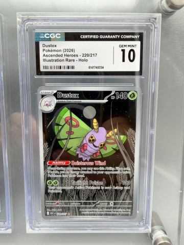 Illustration Rare Trio — Iono's Wattrel #231 / Dustox #220 / Shedinja #144 — CGC 10 GEM MINT ×3 (Ascended Heroes 2026 & Mega Evolution 2025) - Img 3