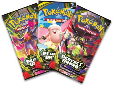 Pokémon TCG: Mega Evolution – Perfect Order – Blister cu 3 pachete – Chikorita - Img 2
