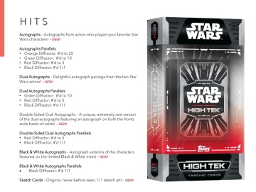 Star Wars High Tek 2024 Hobby Box (Topps) - 1 On-Card Auto & 2 Parallels! - Img 5