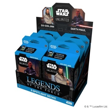 Star Wars Unlimited - Legends of the Force Spotlight Deck Pack: Qui-Gon Jinn vs. Darth Maul (6 Decks)