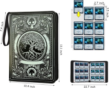 TCG Binder - Premium 720 Double PU - Magic The Gathering-Inspired Tree of Life Design! (720 cărți) - Img 3