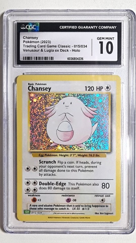 Chansey Holo #015/034 CGC 10 Gem Mint Holo - Pokémon (2023) Trading Card Game Classic (English)