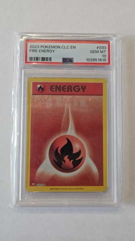 Fire Energy #033/034 — PSA 10 GEM MT (English Trading Card Game Classic, Charizard & Ho-Oh ex Deck, 2023)