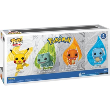 Set de 4 Funko POP! Pokémon - Pikachu, Bulbasaur, Charmander & Squirtle - Img 3