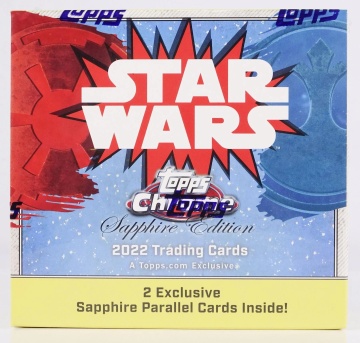 Star Wars Chrome Sapphire Edition 2022 Hobby Box (Topps) - 2 paralele numerotate! - Img 2