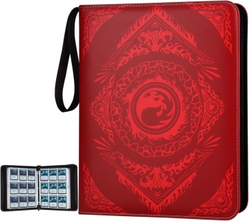 TCG Binder - Premium 720 Double PU - Magic The Gathering-Inspired Red Mana Design Design! (720 cărți)