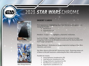 Star Wars Chrome 2023 Hobby 8-Box Case (Topps) - 8 autografe garantate! - Img 4