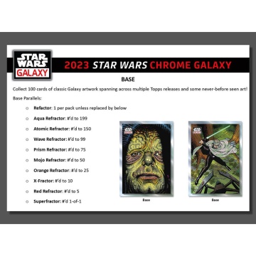 Star Wars Chrome Galaxy 2023 Hobby Box (Topps) - 3 Numbered Parallels per Box! - Img 4