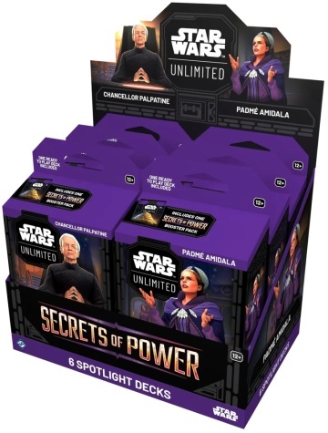Star Wars Unlimited - Secrets of Power Spotlight Deck Pack: Padme Amidala vs. Chancellor Palpatine (6 Decks)