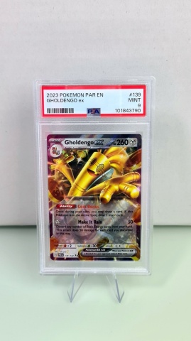 Gholdengo Ex #139/182 PSA 9 Mint Holo Rare (engleză) - Img 3