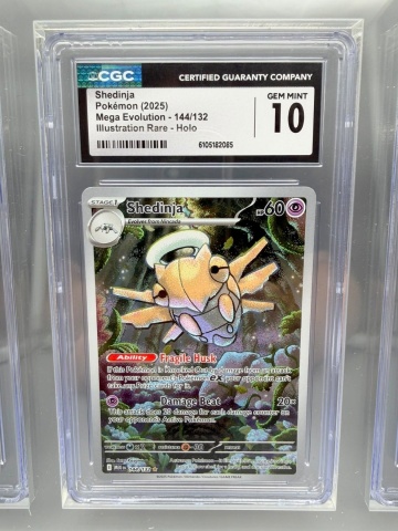 Illustration Rare Trio — Iono's Wattrel #231 / Dustox #220 / Shedinja #144 — CGC 10 GEM MINT ×3 (Ascended Heroes 2026 & Mega Evolution 2025) - Img 4