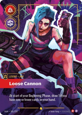 Jinx – Loose Cannon #301/298 – Riftbound Origins TCG (OGN) – Showcase
