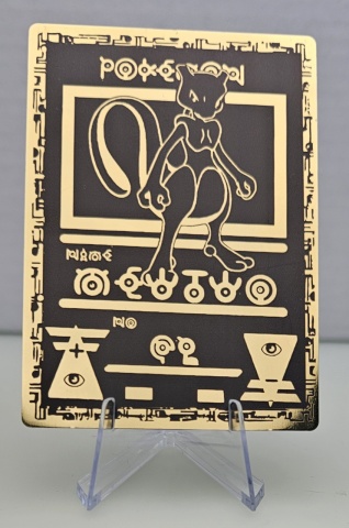 Mew Antic: Mewtwo Negru - Carte PokéMetal (Fan Art) Carte metalică de colecție - Img 2