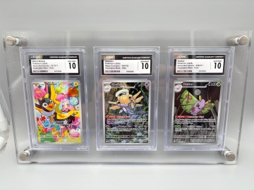Illustration Rare Trio — Iono's Wattrel #231 / Dustox #220 / Shedinja #144 — CGC 10 GEM MINT ×3 (Ascended Heroes 2026 & Mega Evolution 2025)