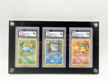 Kanto Starters Trio (Venusaur, Blastoise, Charizard Holo) — CGC 10 GEM MINT