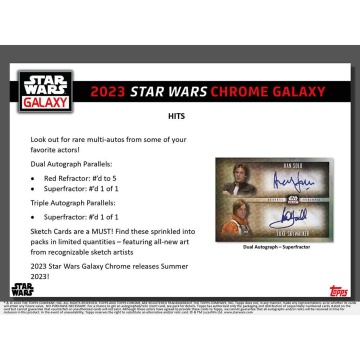 Star Wars Chrome Galaxy 2023 Hobby Box (Topps) - 3 Numbered Parallels per Box! - Img 6