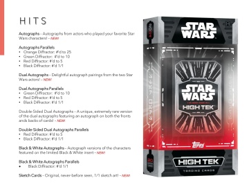 Star Wars High Tek 2024 Hobby 12-Box Case (Topps) - 12 pe carte Autos! - Img 5