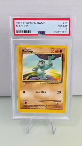 Machop #52/102 Vintage Common (English) PSA 8 NM-MT - Img 3