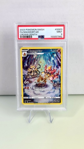 Magmortar FA/MAGMORTAR #GG03/GG70 Full Art Ultra Rare (engleză) PSA 9 MINT - Img 3