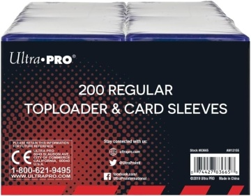 Set 50 cărți Toploader Ultra PRO TCG + manșoane 7,62 × 10,2 cm - Img 3
