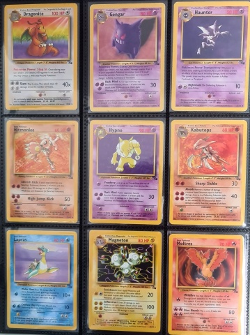 Set complet de 62 de cărți Pokémon TCG Fossil Unlimited 1999 (WotC) RO - Img 3