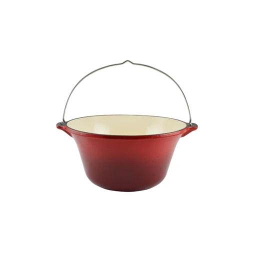 Ceaun fonta emailata cu maner 7,2 L Perfect Home 12010, rosu