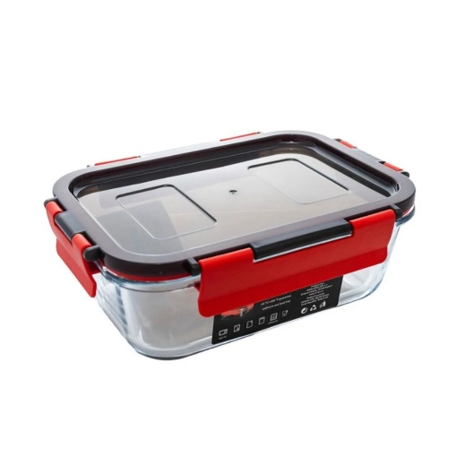 Caserola din sticla termorezistenta yena 0,85L SIMAX CLICK 7626/L, rectangular, cu capac plastic