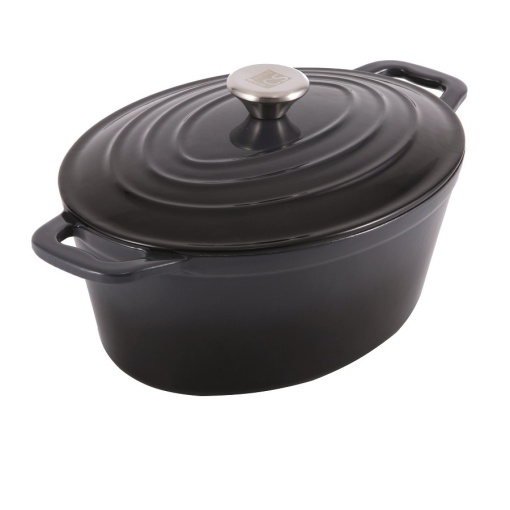 Oală din fontă tip roaster 4L – Carl Schmidt Sohn Xanten 061920, 27.5x21x11 cm, gri, pentru cuptor sau plită