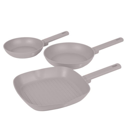RESIGILAT - Set 3 Tigai antiaderente Taupe Collection Berlinger Haus BH 8109