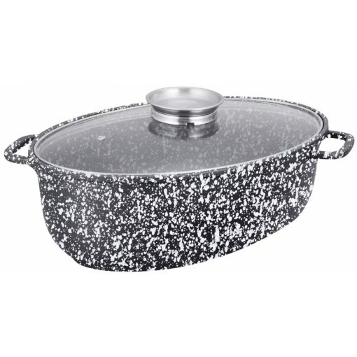 Oala tip roaster cu capac Klausberg KB7366, compatibila cu plita cu inductie
