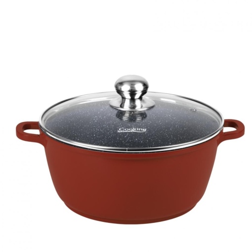 Cratiță din aluminiu cu capac 20x9 cm, 2.5L – Cooking by Heinner, Colecția Calabria HR-JLG-C20CR, antiaderentă și compactă