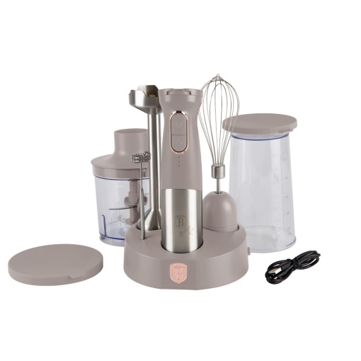 Set blender vertical cu baterie Taupe Berlinger Haus BH 9558