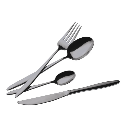 Set tacamuri 24 piese, 6 persoane, negru oglinda Berlinger Haus BH 3063