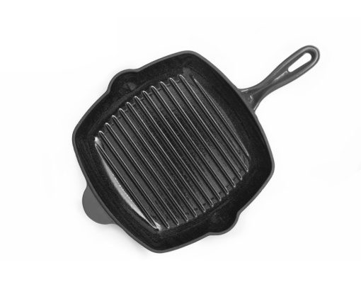 Tigaie Grill Fonta Emailata 26.5 X 4.5 Cm, Marble Grey, Cooking By Heinner HR-ZVC-G26