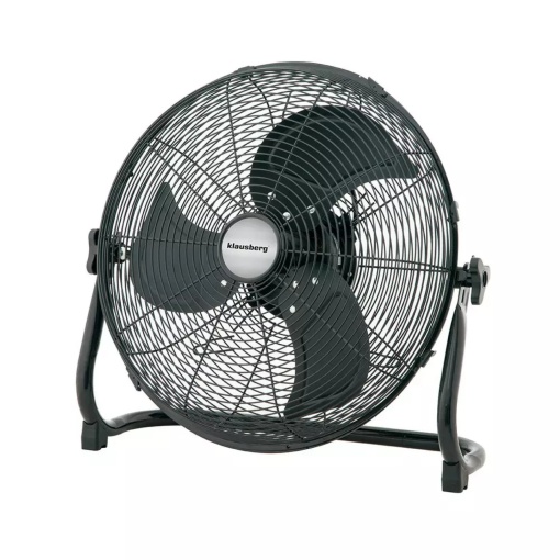 Ventilator puternic 100W, metalic de podea 45 cm negru Klausberg KB7517, lame din aluminiu, 100 W