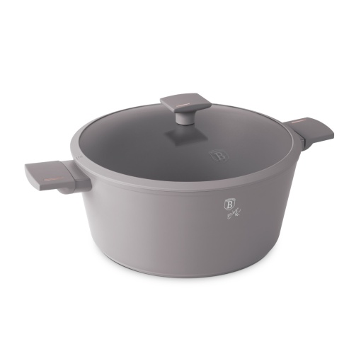Oală cu capac 30 cm, 8L – Berlinger Haus Taupe Collection BH 8103, cu strat antiaderent, pentru gătit în familie sau rețete voluminoase