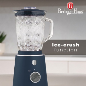 Blender de masă cu bol de sticlă – Berlinger Haus Deep Sea BH 9824, albastru mat, lamă metalică - Img 9