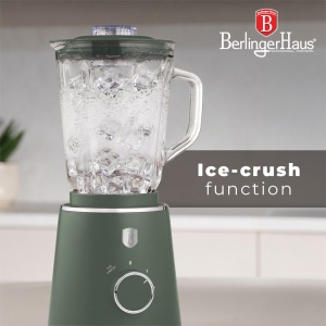 Blender de masă cu bol de sticlă 1,5 L, 1000 W – Berlinger Haus Green Matte BH 9823, verde mat, zdrobește gheața - Img 9