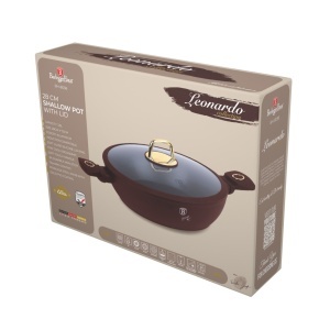Cratita cu capac 28 cm 3.8 L Leonardo Collection Berlinger Haus BH 8038, visiniu mat, antiaderenta, compatibila inductie - Img 11