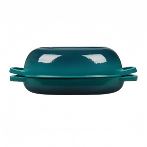 Cratita fonta emailată pentru cuptor 7L Perfect Home 17919 Turquoise