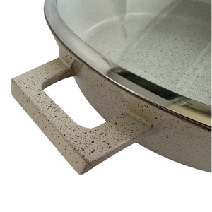 Cratita marmorata cu capac 36 CM RL-MR36ML Royalty Line - crem - Img 8
