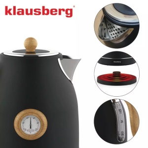Fierbator de apa 1.7 L Klausberg KB7907 negru cu maro - Img 4