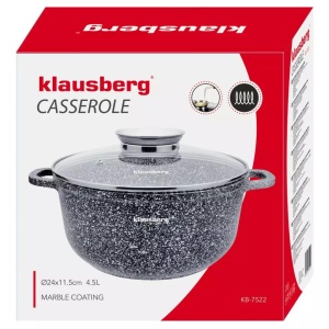 Oala cu capac 24 CM 4,5L Klausberg KB7522